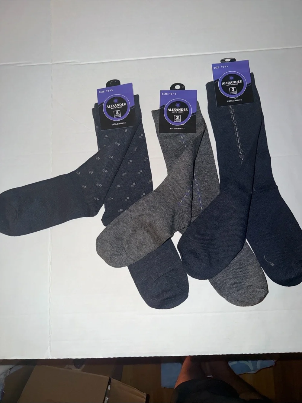 Men’s Dress Socks - Navy & Gray - 3-Pack
